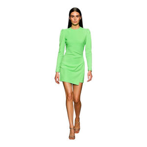 A.L.C. Lime Green Long Sleeve Asymmetrical Mini Dress Sizes 6, 8, & 10